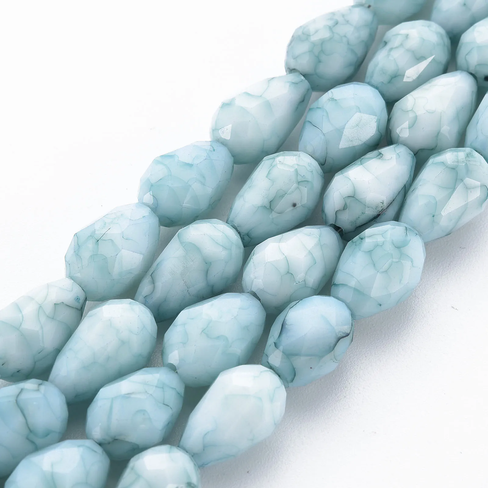 10 Strands Opaque Baking Painted Crackle Glass Beads Faceted Teardrop Colorful Beads For Necklace Earring Jewelry Making Decors
10 Strands Opaque Baking Painted Crackle Glass Beads Faceted Teardrop Colorful Beads For Necklace Earring Jewelry Making Decors