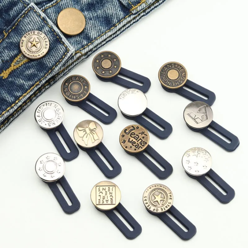 Metal Jeans Button Adjustable Removable Stapleless For Women Metal Button Zinc Alloy Round Tack Buttons DIY Sewing Accessories
Metal Jeans Button Adjustable Removable Stapleless For Women Metal Button Zinc Alloy Round Tack Buttons DIY Sewing Accessories