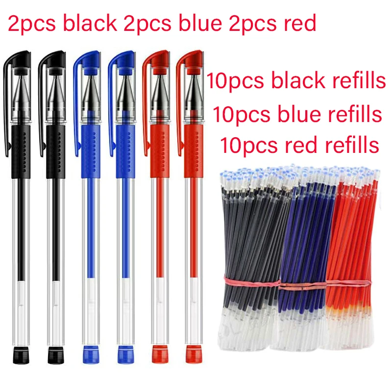36PCS Simple European Standard Gel Pens 0.5mm Black Blue Red Ink Office Children Stationery Refills for Writting Ballpoint Pens
36PCS Simple European Standard Gel Pens 0.5mm Black Blue Red Ink Office Children Stationery Refills for Writting Ballpoint Pens