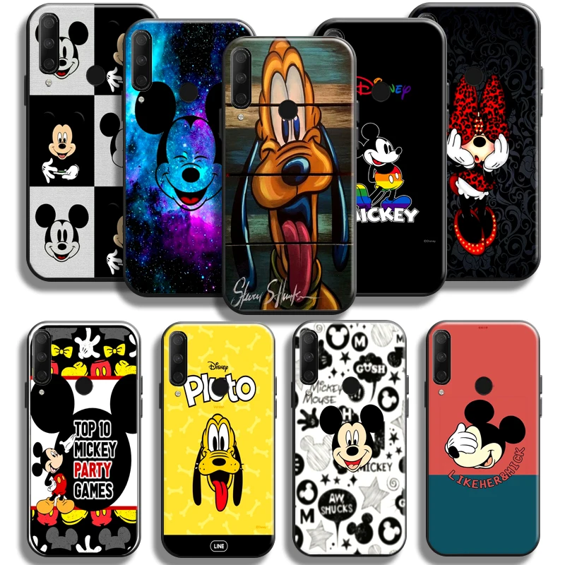 

Mickey Minnie Mouse Piuto For Huawei Honor 10X 9X 8X Pro Lite Phone Case Back Soft Black Funda Coque Liquid Silicon