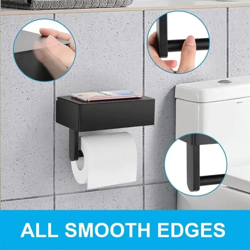 Stainless Steel Toilet Paper Holder Bathroom Wall Mount WC Paper Phone Holder Shelf Towel Roll Shelf Accessories Punch Free
Stainless Steel Toilet Paper Holder Bathroom Wall Mount WC Paper Phone Holder Shelf Towel Roll Shelf Accessories Punch Free