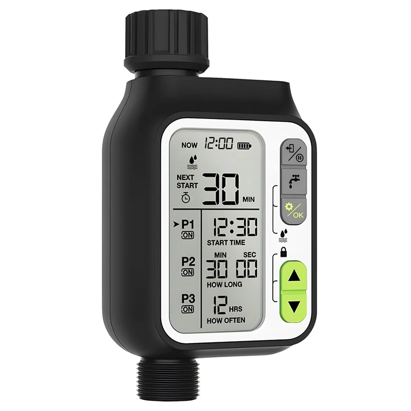 Programmable Hose Watering Timer, Digital Irrigation Timer, IP65 Waterproof Automatic Sprinkler Timer For Garden Lawn Home
Programmable Hose Watering Timer, Digital Irrigation Timer, IP65 Waterproof Automatic Sprinkler Timer For Garden Lawn Home