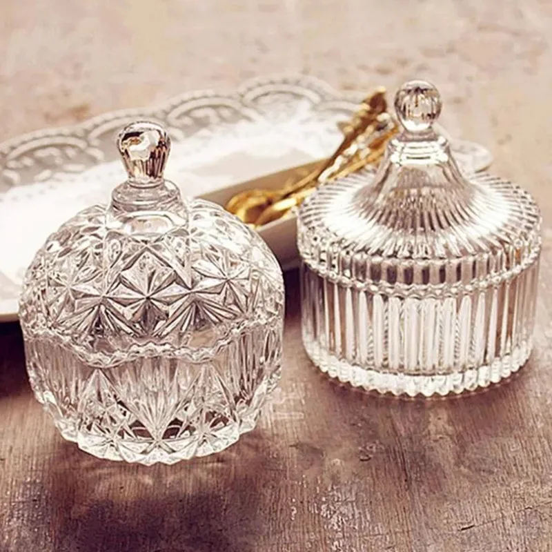 European crystal jar with lid candle cup Transparent storage jar glass vertical stripe Mongolian bag candy cup mason jars
European crystal jar with lid candle cup Transparent storage jar glass vertical stripe Mongolian bag candy cup mason jars