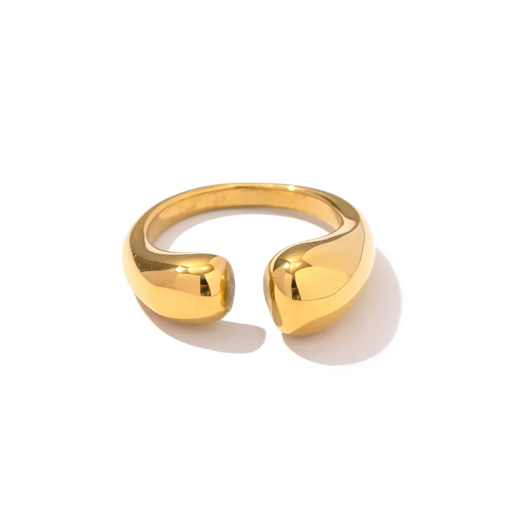 Stainless Steel Simple Geometric Openings Ring New Trendy 18K Gold Plating Ring for Women Waterproof Jewelry Gift
Stainless Steel Simple Geometric Openings Ring New Trendy 18K Gold Plating Ring for Women Waterproof Jewelry Gift