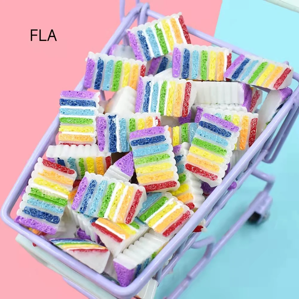8PCS Resin Table Decor Rainbow Cake Charms Kawaii Miniature Fairy Garden Artificial Food Pendants Jewelry Making Accessory
8PCS Resin Table Decor Rainbow Cake Charms Kawaii Miniature Fairy Garden Artificial Food Pendants Jewelry Making Accessory