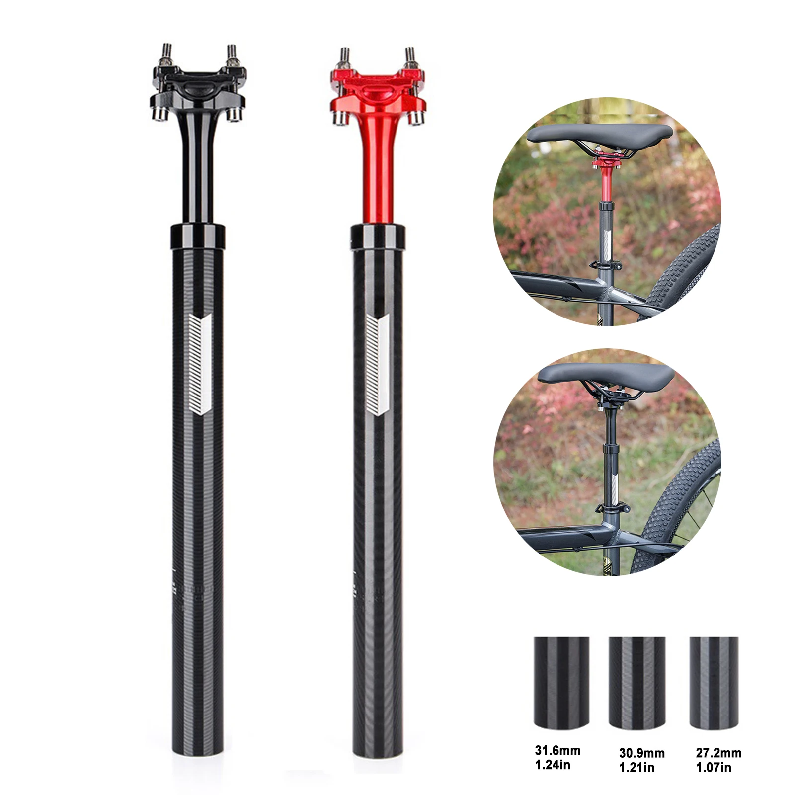 MTB Bicycle Seatpost Adjustable Aluminum Alloy Suspension Seat Post 27.2/30.9/31.6 Cycling Seat Tube Bike Parts Accessories
MTB Bicycle Seatpost Adjustable Aluminum Alloy Suspension Seat Post 27.2/30.9/31.6 Cycling Seat Tube Bike Parts Accessories