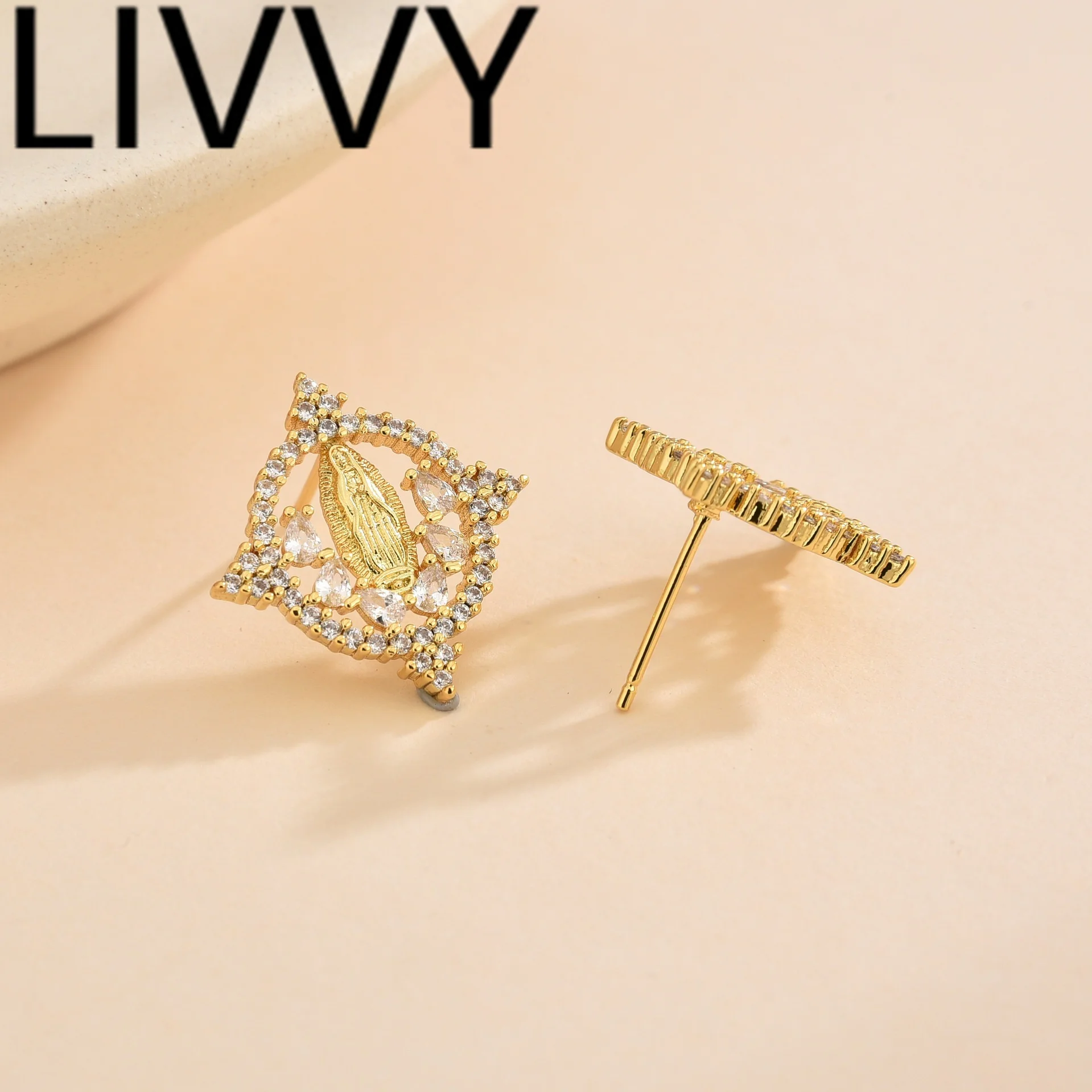 Лидер продаж стильные ювелирные изделия LIVVY трендовые серьги с геометрическим