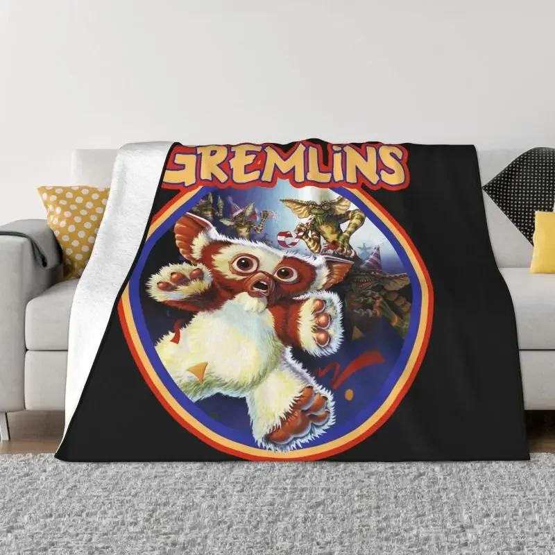 

Фланелевое Флисовое одеяло Gremlin 84 дюйма, теплая вещица в стиле 80-х фильмов, Mogwai, Monster Gremlins, пледы для офиса, кушетки, покрывала для кровати