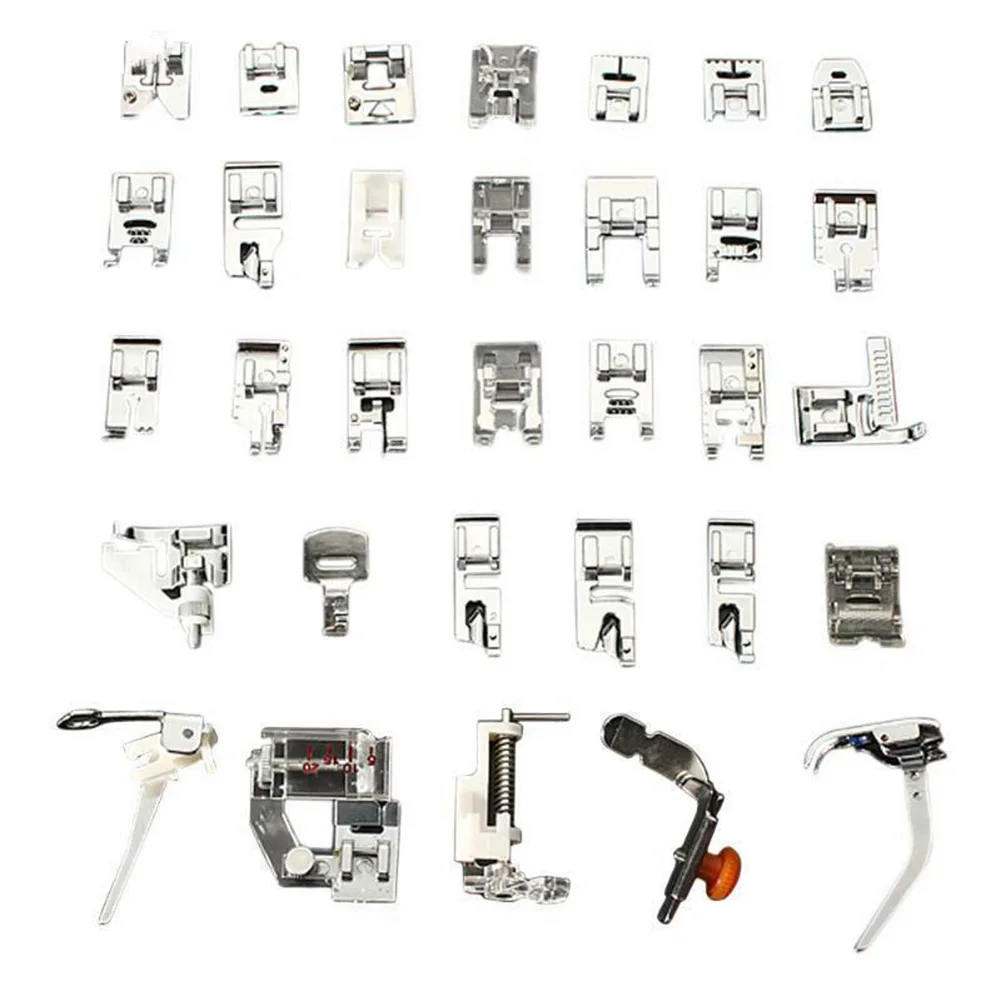 32Pcs Snap On Sewing Machine Foot Assorted Pressers with Plastic Storage Box for All Low Shank Snap-On Sewing Machines
32Pcs Snap On Sewing Machine Foot Assorted Pressers with Plastic Storage Box for All Low Shank Snap-On Sewing Machines