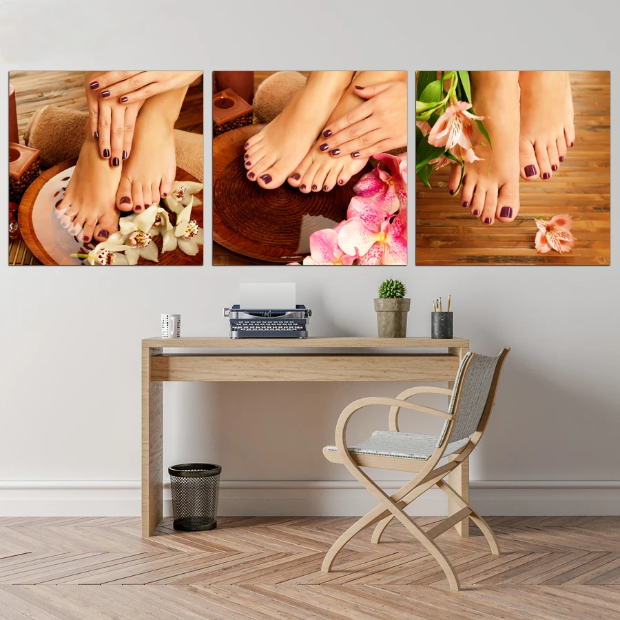 3 Pieces Nail Feet Massage Salon Spa Beauty Posters Wall Art Canvas Pictures Home Decor HD Paintings for Living Room Decorations
3 Pieces Nail Feet Massage Salon Spa Beauty Posters Wall Art Canvas Pictures Home Decor HD Paintings for Living Room Decorations