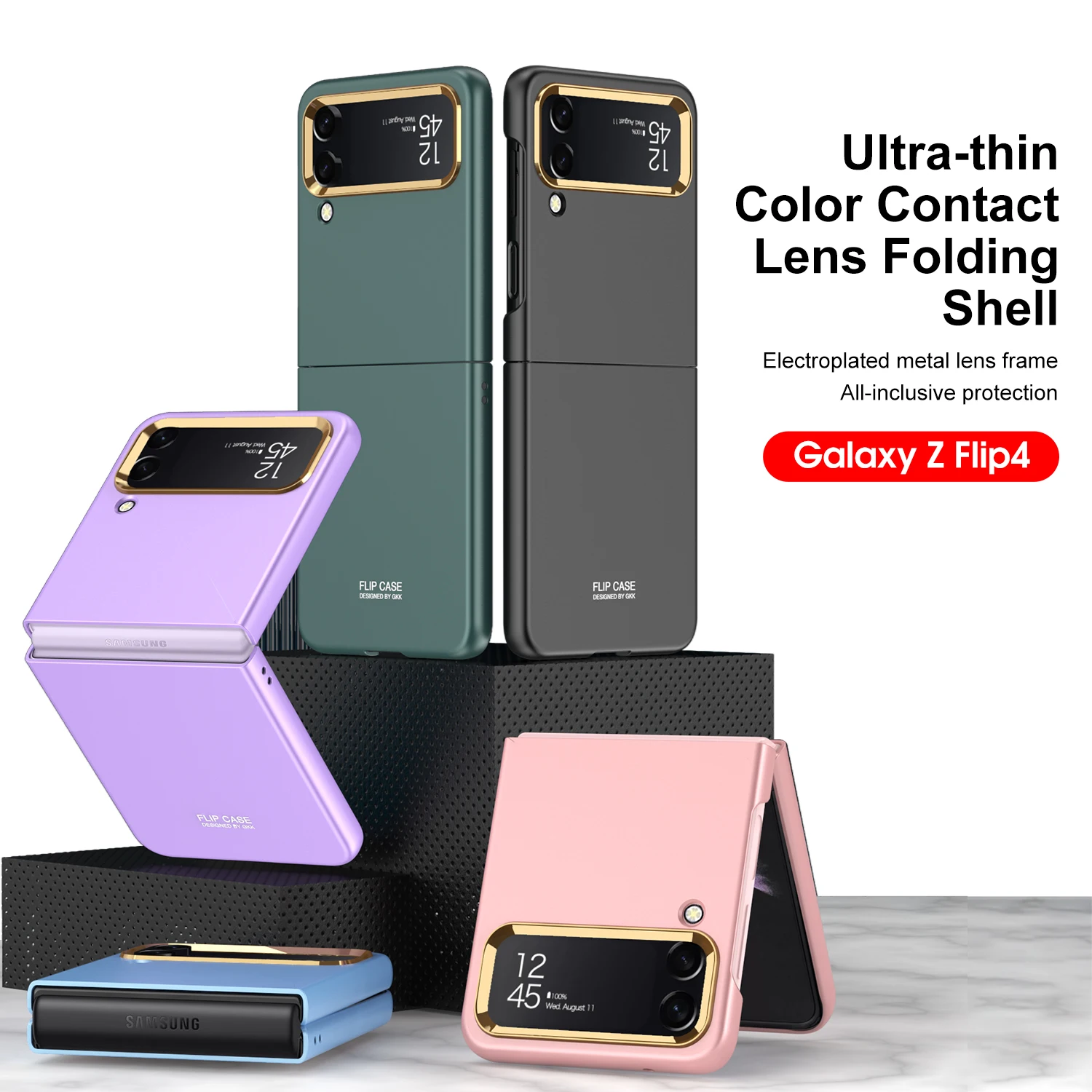 For Samsung Galaxy Z Flip 4 Case Luxury Ultra Thin Skin-friendly Matte Metal Lens Protection Folding Shockproof Hard Back Cover
For Samsung Galaxy Z Flip 4 Case Luxury Ultra Thin Skin-friendly Matte Metal Lens Protection Folding Shockproof Hard Back Cover