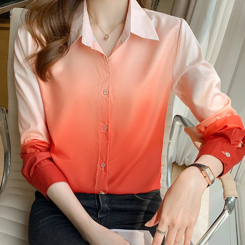 New Gradient tie-dyed Fashion Shirt Women Printed Long Sleeve Blouses Shirts Chiffon Blusas Mujer de Moda 2022 Ladies Tops 504D
New Gradient tie-dyed Fashion Shirt Women Printed Long Sleeve Blouses Shirts Chiffon Blusas Mujer de Moda 2022 Ladies Tops 504D