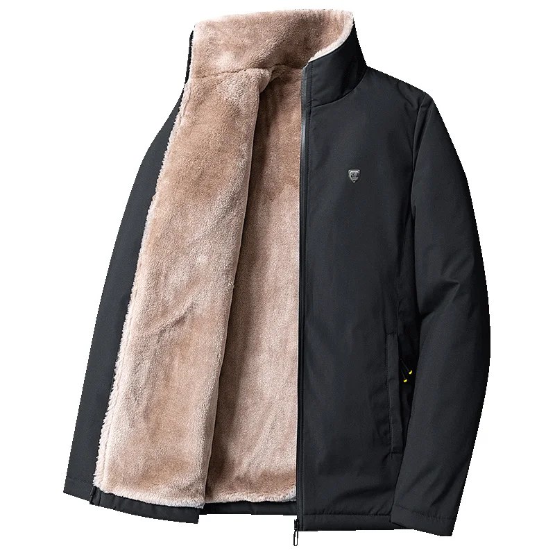 

Новая Толстая мужская повседневная куртка, модные зимние парки, мужской меховой Тренч, плотное пальто, куртки с подогревом, хлопковые теплые пальто с длинным рукавом