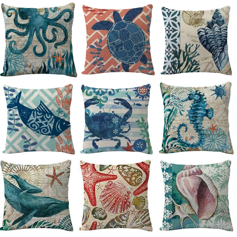 Cotton Linen Coastal Cushion Cover Mediterranean Style Throw Pillow Case Sea Theme Decorative Square Home Decor Sofa Living Room
Cotton Linen Coastal Cushion Cover Mediterranean Style Throw Pillow Case Sea Theme Decorative Square Home Decor Sofa Living Room