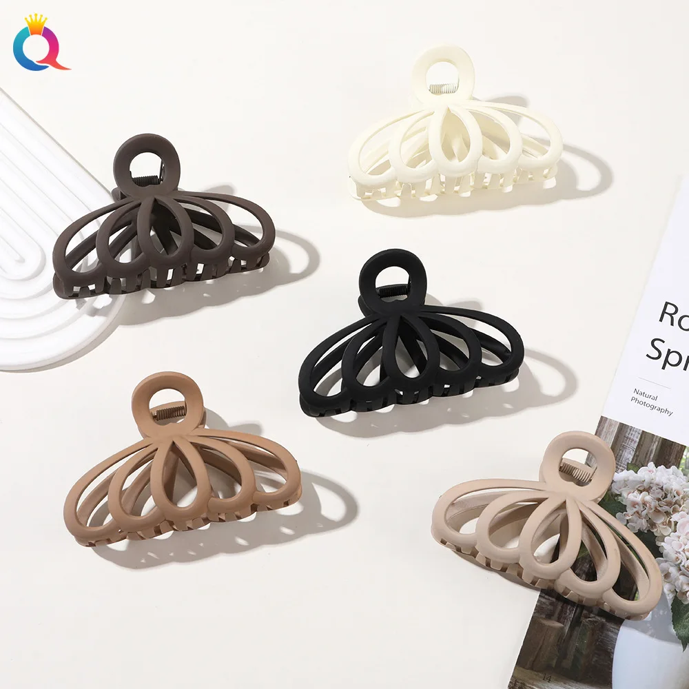 Женская Винтажная заколка-краб для волос, из матового пластика 
Женская Винтажная заколка-краб для волос, из матового пластика