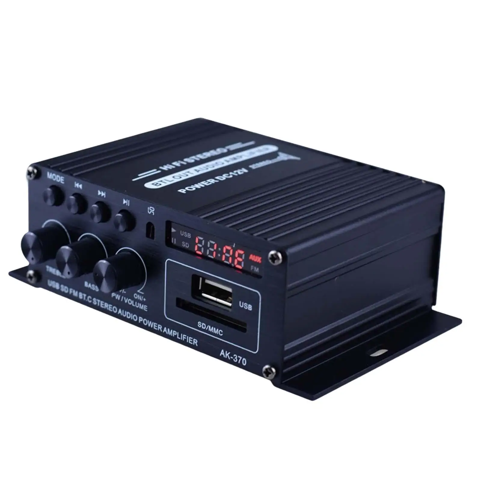 AK370 Bluetooth Amplifier 20W+20W 2.0 CH for Car Home Bar Party Audio Power Amplifier Portable Sound Amplifier Speaker Amplifier
AK370 Bluetooth Amplifier 20W+20W 2.0 CH for Car Home Bar Party Audio Power Amplifier Portable Sound Amplifier Speaker Amplifier