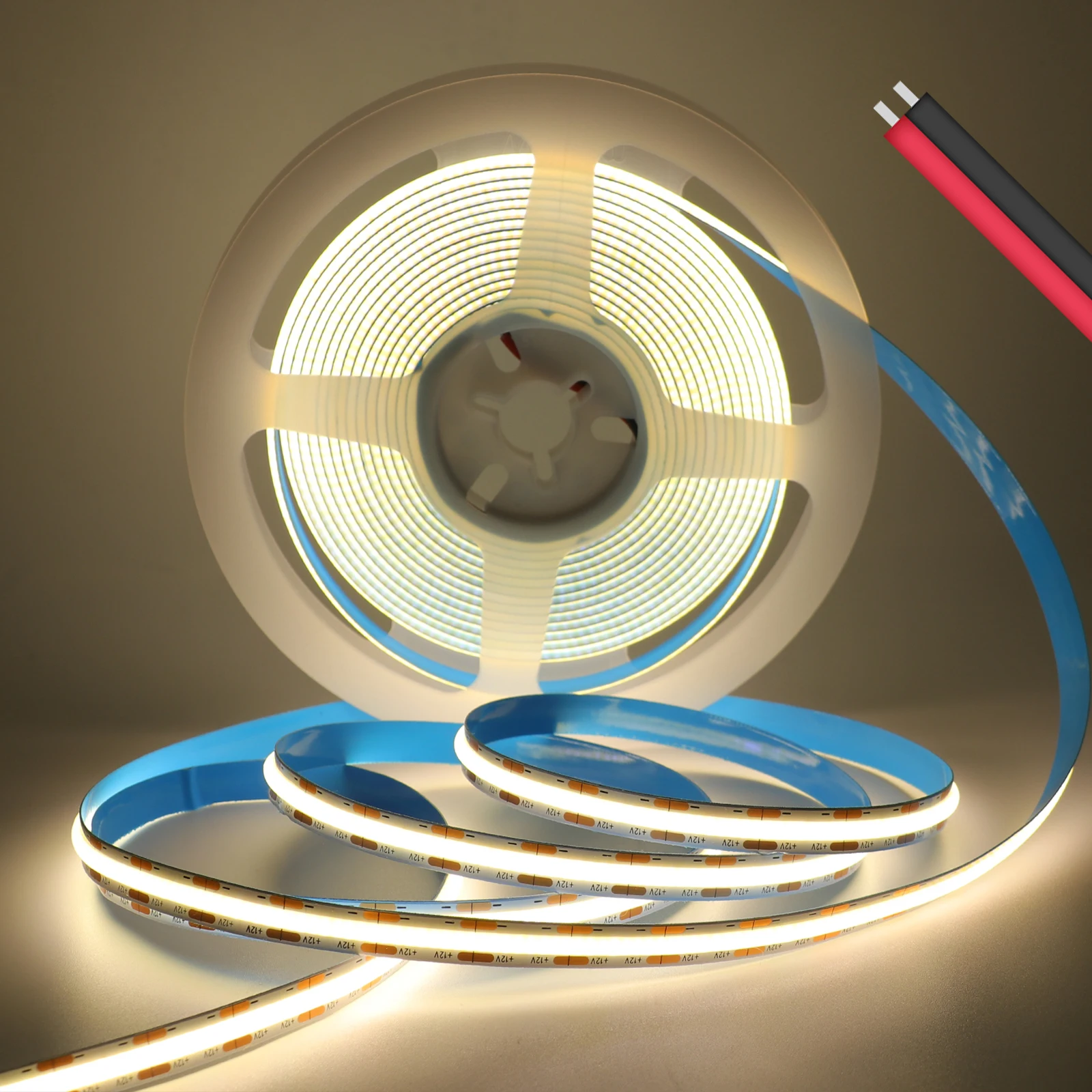 12V 24V COB LED Strip 528LEDs/m High Density Linear Lighting 8mm PCB Width Flexible LED Light Warm Natural White Adhesive Tape
12V 24V COB LED Strip 528LEDs/m High Density Linear Lighting 8mm PCB Width Flexible LED Light Warm Natural White Adhesive Tape