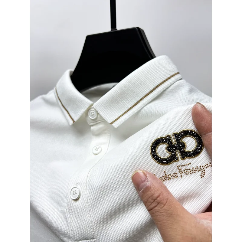 brand luxury fashion hot diamond short sleeve Advanced printed Polo shirt summer new Korean High end version men's lapel T-shirt
brand luxury fashion hot diamond short sleeve Advanced printed Polo shirt summer new Korean High end version men's lapel T-shirt