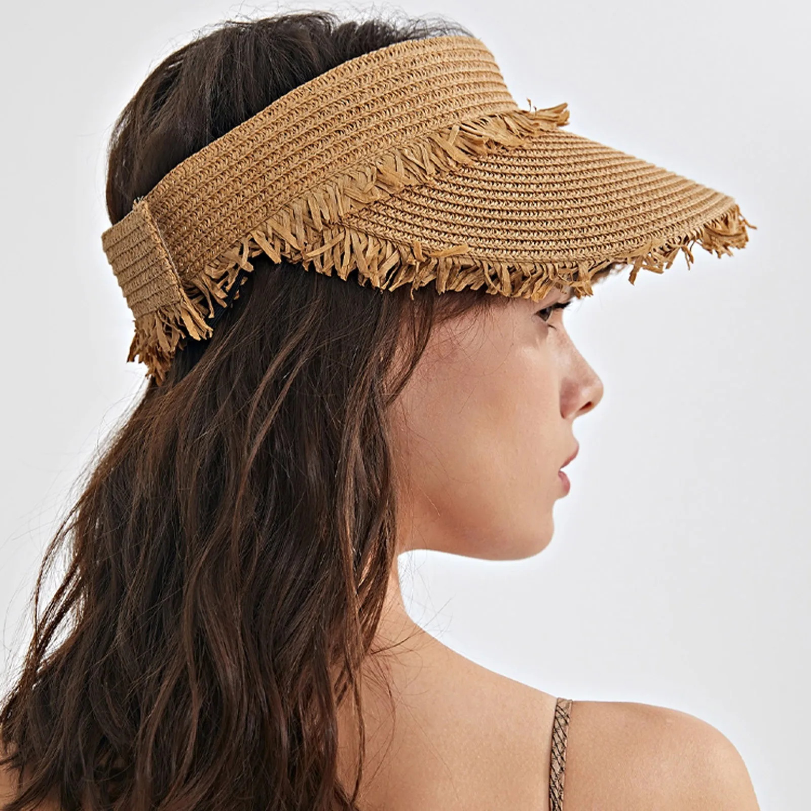 Empty Top Straw Hat Female Sunscreen Cap Summer Sun Hats for Women Lady Bow Travel Caps Simple Beach Cruise Wear Visor Caps
Empty Top Straw Hat Female Sunscreen Cap Summer Sun Hats for Women Lady Bow Travel Caps Simple Beach Cruise Wear Visor Caps