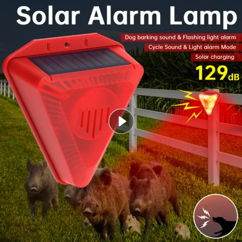 Solar Animal Repellent Alarm Light Home Alarmanti-theft Flashing Alarm Siren Outdoor Anti-wild Boar Drive Away Wild Animal Alarm
Solar Animal Repellent Alarm Light Home Alarmanti-theft Flashing Alarm Siren Outdoor Anti-wild Boar Drive Away Wild Animal Alarm