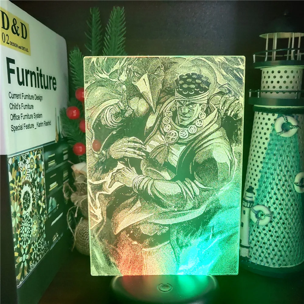 JoJo Bizarre Adventure Stardust Crusaders 3D Lamp Anime Muhammad Avdol LED Night Light Acrylic Table Lamp Room Decor Manga Gift
JoJo Bizarre Adventure Stardust Crusaders 3D Lamp Anime Muhammad Avdol LED Night Light Acrylic Table Lamp Room Decor Manga Gift