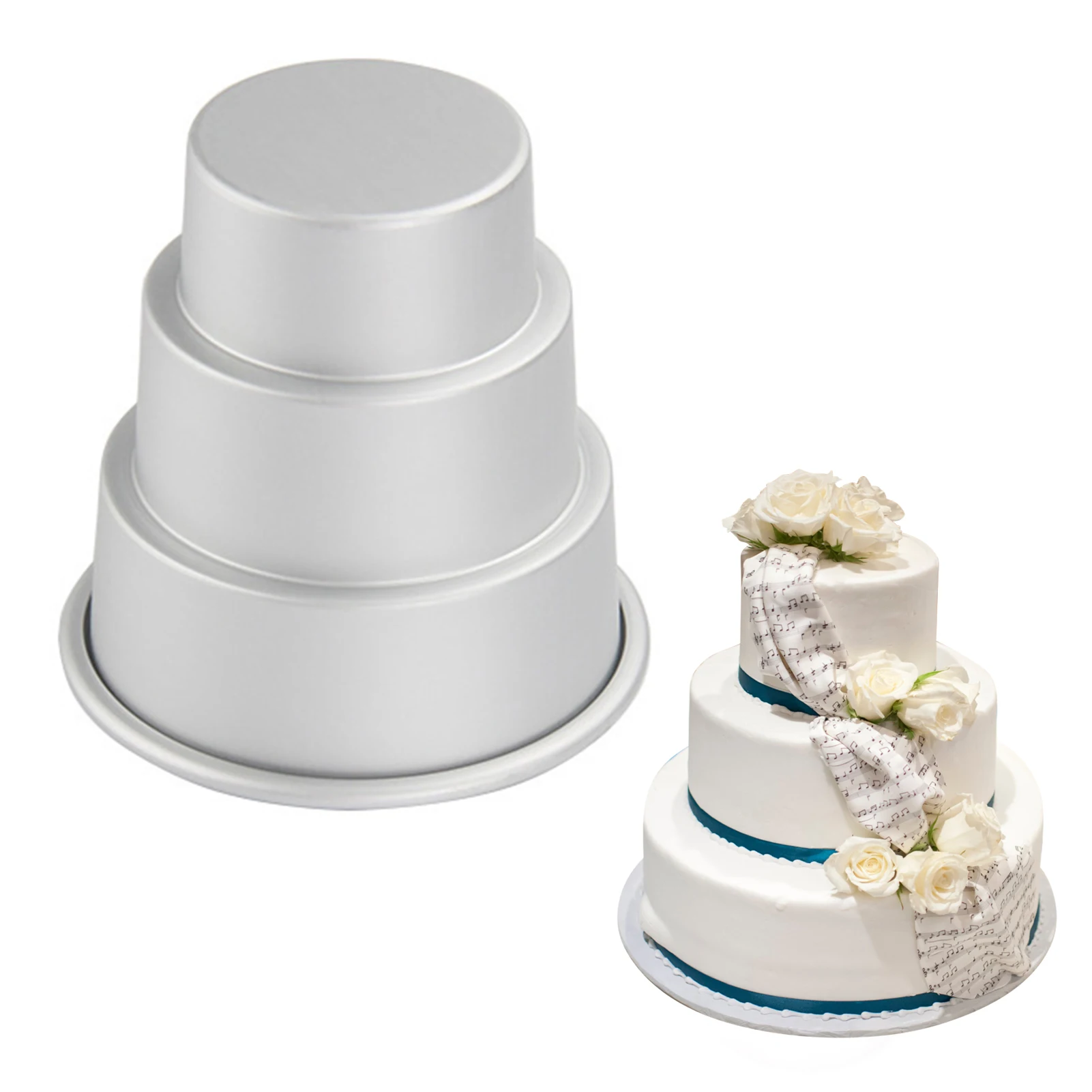 3 Tier Baking Mold Round Cake Pans Nonstick Baking Pan Bakeware Supplies Aluminum Alloy Utensils For Cupcake Pudding Chocolate
3 Tier Baking Mold Round Cake Pans Nonstick Baking Pan Bakeware Supplies Aluminum Alloy Utensils For Cupcake Pudding Chocolate