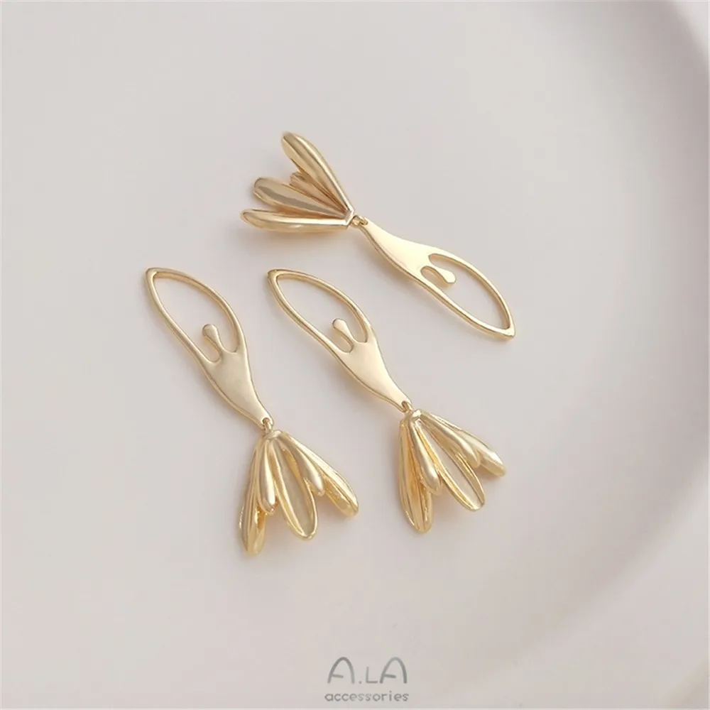 14K gold color abstract ballet girl pendant handmade DIY earrings pendant necklace pendant accessories
14K gold color abstract ballet girl pendant handmade DIY earrings pendant necklace pendant accessories