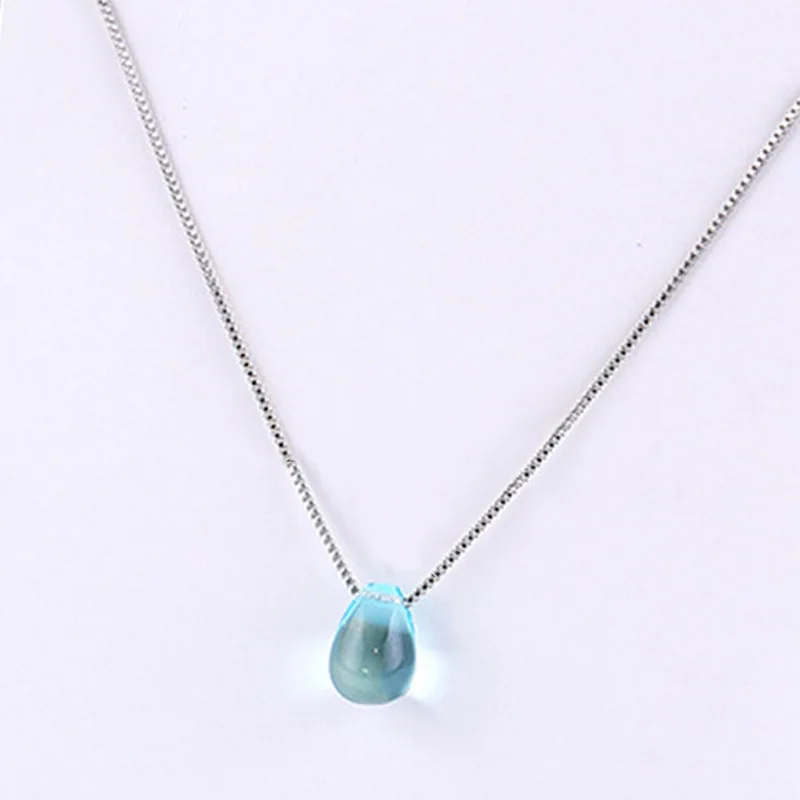 Женское ожерелье с подвеской в виде капли воды, голубое колье до ключиц, Ювелирное Украшение, 2023
Женское ожерелье с подвеской в виде капли воды, голубое колье до ключиц, Ювелирное Украшение, 2023