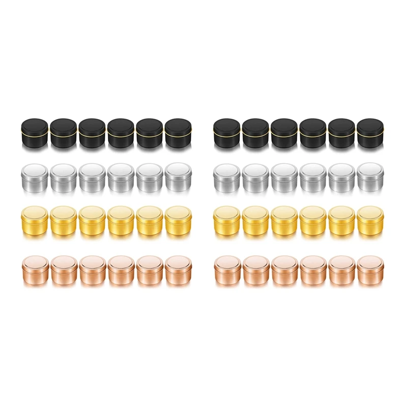 48 Pieces Candle Tins 4 Oz Candle Jars, Metal Tin Cans DIY Candle Empty Tins Round Candle Containers For Candle Making 
48 Pieces Candle Tins 4 Oz Candle Jars, Metal Tin Cans DIY Candle Empty Tins Round Candle Containers For Candle Making