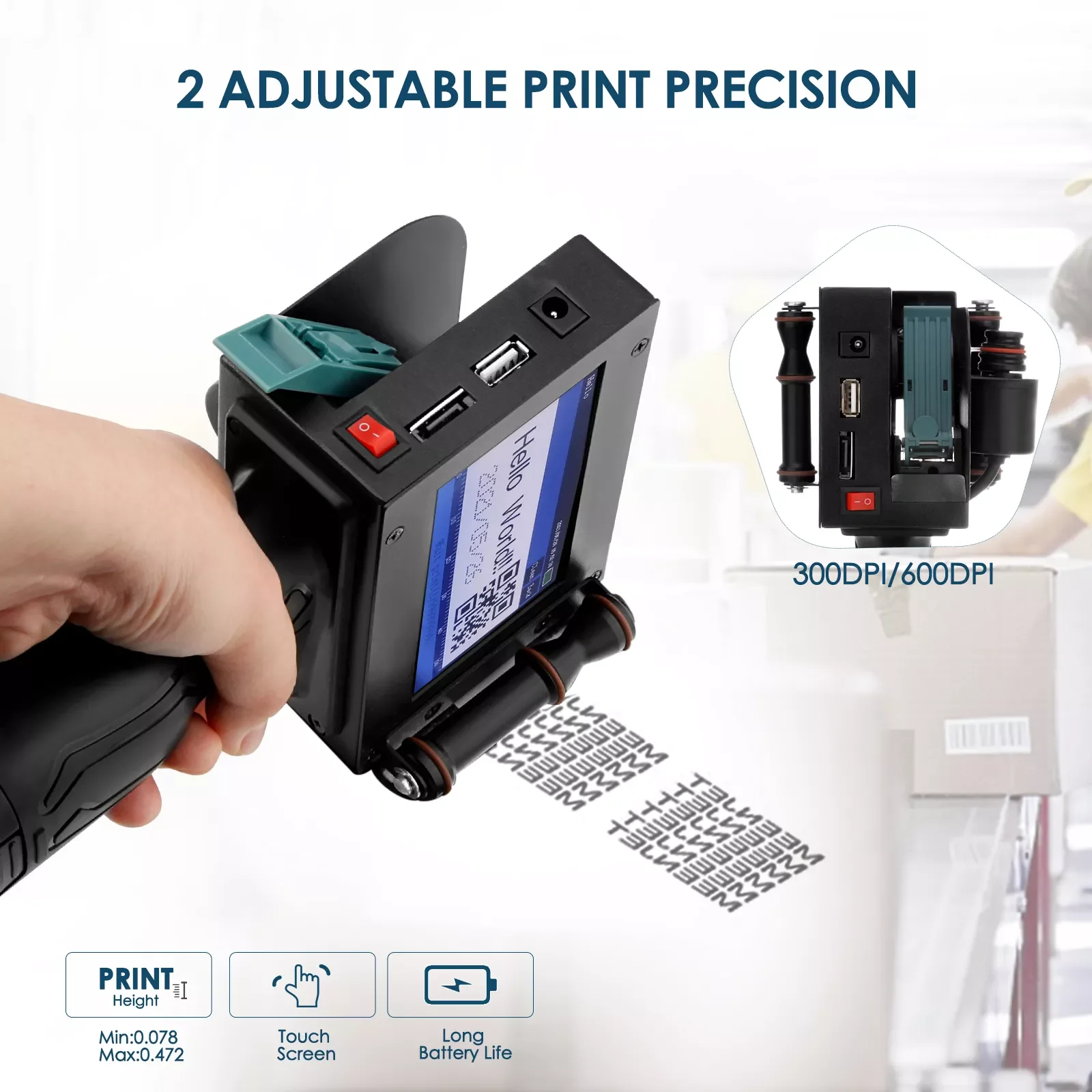Online QR Bar Batch Code Date Number Logo Expiry Date Label Portable Hand Jet Handheld Thermal Inkjet Printer + Ink Cartridge
Online QR Bar Batch Code Date Number Logo Expiry Date Label Portable Hand Jet Handheld Thermal Inkjet Printer + Ink Cartridge