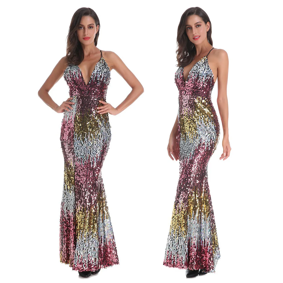 Sleeveless Off The Shoulder Slip Dress Cowl Neck Sequins Shinning Wedding Ball Prom Gown Long Dress Backless Mermaid Ball Gown
Sleeveless Off The Shoulder Slip Dress Cowl Neck Sequins Shinning Wedding Ball Prom Gown Long Dress Backless Mermaid Ball Gown
