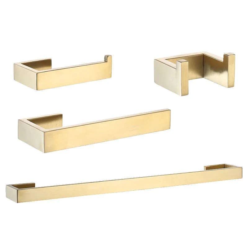 304 Stainless Steel Hardware Pendant Set 4 Pcs Towel Bar Paper Holder Hook Towel Ring for Bathroom Fixture
304 Stainless Steel Hardware Pendant Set 4 Pcs Towel Bar Paper Holder Hook Towel Ring for Bathroom Fixture