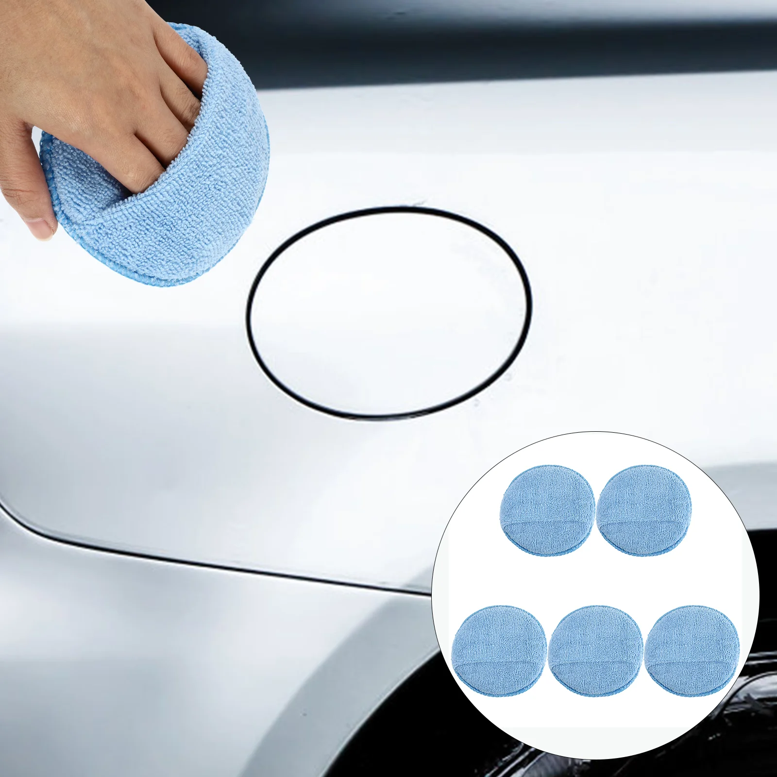 

Applicator Sponge Pad Car Microfiber Wax Foam Polish Detailing Polishing Pads Cleaning Waxing Pocket Soft Buffing Sponges Auto