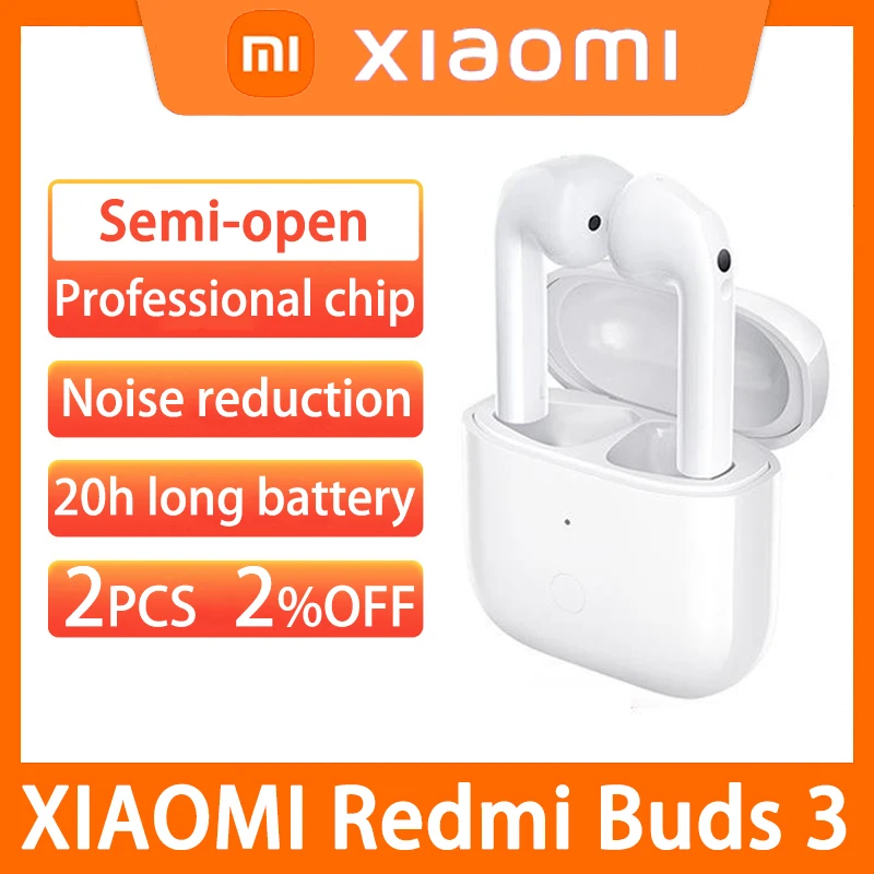 Беспроводные наушники Xiaomi Redmi Buds 3 TWS, Bluetooth наушники с двойным микрофоном, наушники-вкладыши с чипом QCC 3040, водонепроницаемые наушники с шумоп...
Беспроводные наушники Xiaomi Redmi Buds 3 TWS, Bluetooth наушники с двойным микрофоном, наушники-вкладыши с чипом QCC 3040, водонепроницаемые наушники с шумоп...