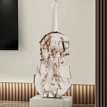 Nordic Creative Music Sculpture Violin Sculpture Resin Craft Home Display Window Decoration Modern Art Home Decor Accessories