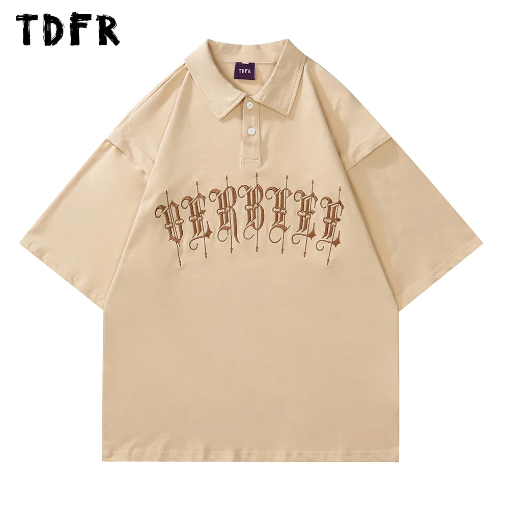 Letter Embroidery Short Sleeve Polo Shirt Mens Summer Casual Streetwear Loose Half-Sleeve Drop Shoulder Men Top
Letter Embroidery Short Sleeve Polo Shirt Mens Summer Casual Streetwear Loose Half-Sleeve Drop Shoulder Men Top