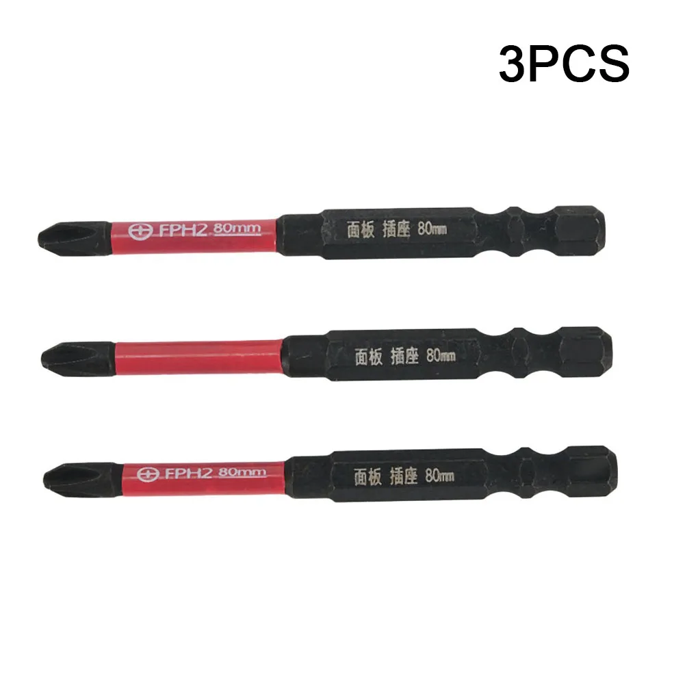 1/3pcs Electrician Special Screwdriver Bit Set FPH2 80mm Shank Slotted Cross Magnetic Screwdriver Bits Hand Tools
1/3pcs Electrician Special Screwdriver Bit Set FPH2 80mm Shank Slotted Cross Magnetic Screwdriver Bits Hand Tools