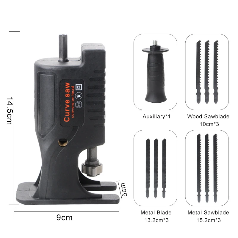Reciprocating Saw Chainsaw for Electric Drill Modified Power Tools Woodworking Wood Cutter Saw Adapter With 3/6/9pc Sawblades
Reciprocating Saw Chainsaw for Electric Drill Modified Power Tools Woodworking Wood Cutter Saw Adapter With 3/6/9pc Sawblades
