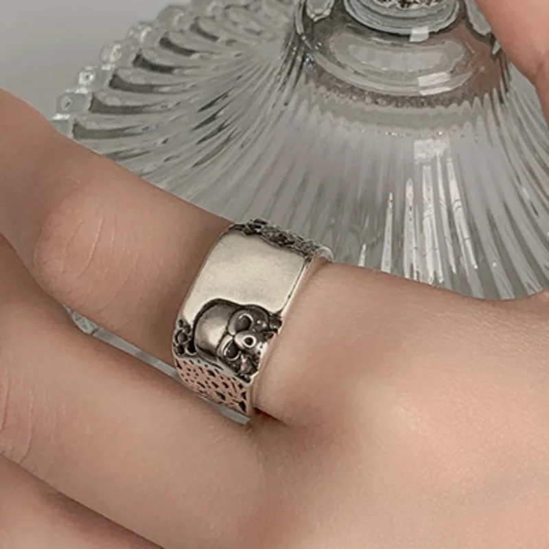 Retro Thai Silver Men's Large Skull Ring Small Design Fashion Men's Opening
Retro Thai Silver Men's Large Skull Ring Small Design Fashion Men's Opening