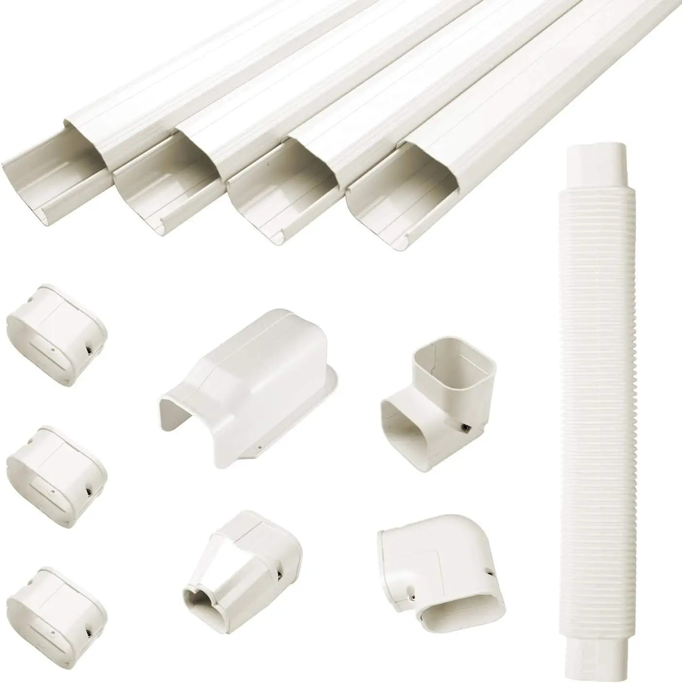 3" W 15Ft L Air Conditioner Decorative PVC Line Cover Kit for Mini Split Air Conditioners and Heat Pumps 
3" W 15Ft L Air Conditioner Decorative PVC Line Cover Kit for Mini Split Air Conditioners and Heat Pumps
