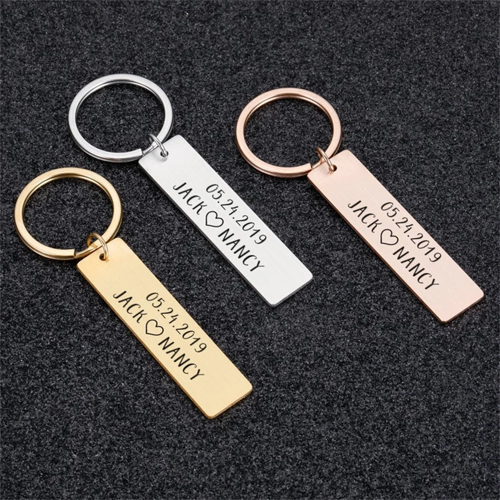 Customized Engrave Name KeyChain for Women Stainless steel Jewelry Personalised Custom Copywriting Gold KeyChain Valentine's Day
Customized Engrave Name KeyChain for Women Stainless steel Jewelry Personalised Custom Copywriting Gold KeyChain Valentine's Day