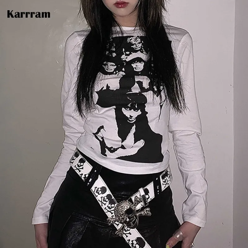 Уличная одежда Karrram Y2k, женские готические укороченные топы с графическим принтом, одежда Феи гранж с длинным рукавом, альтернативная футбол...
Уличная одежда Karrram Y2k, женские готические укороченные топы с графическим принтом, одежда Феи гранж с длинным рукавом, альтернативная футбол...
