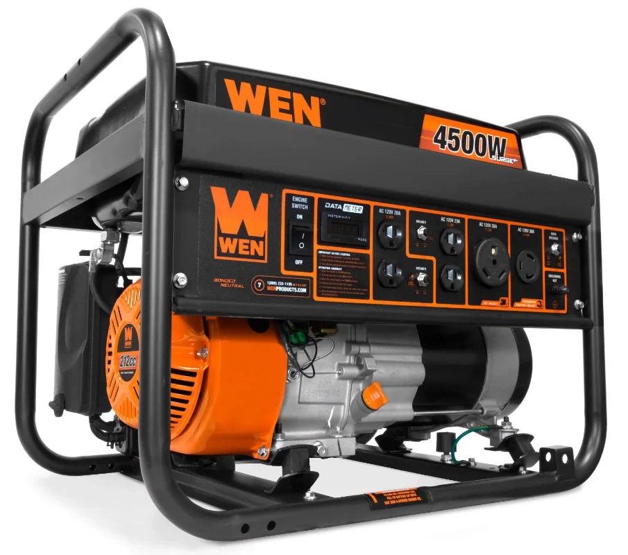 WEN 4500-Watt 212cc Transfer Switch and RV-Ready Portable Generator, CARB Compliant
WEN 4500-Watt 212cc Transfer Switch and RV-Ready Portable Generator, CARB Compliant
