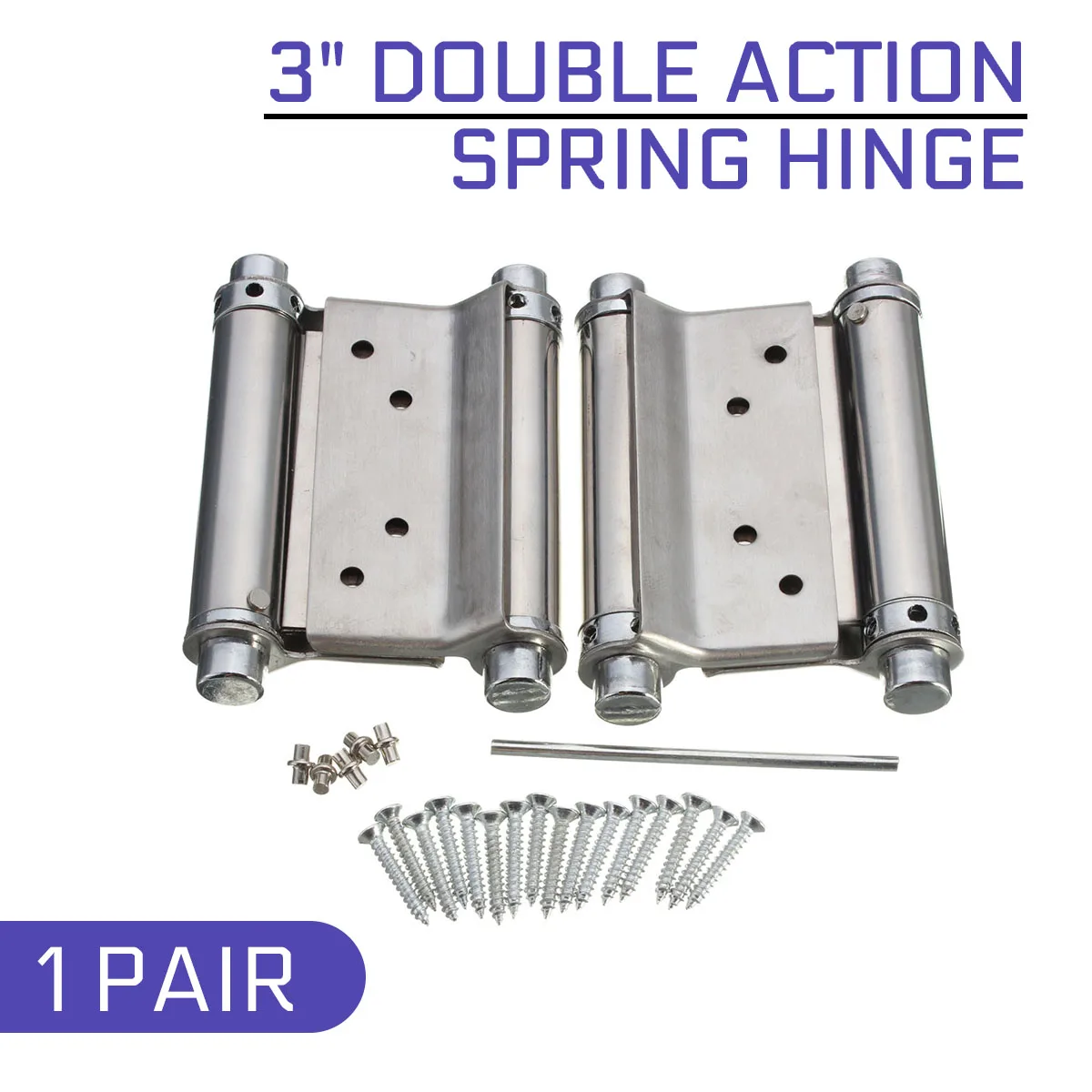2Pcs 3 Inch Double Action Spring Hinge Cafe Saloon Door Swing Door Stainless Steel Hinge Suitable Door Thickness: 2.5-3.5cm
2Pcs 3 Inch Double Action Spring Hinge Cafe Saloon Door Swing Door Stainless Steel Hinge Suitable Door Thickness: 2.5-3.5cm
