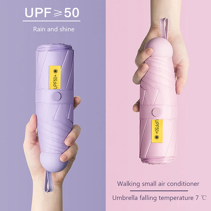 6-Ribs Mini Sun Umbrella Portable Pocket Capsule Umbrella Women Anti-UV Sun Protection Umbrella Lightweight Folding Parasol
6-Ribs Mini Sun Umbrella Portable Pocket Capsule Umbrella Women Anti-UV Sun Protection Umbrella Lightweight Folding Parasol