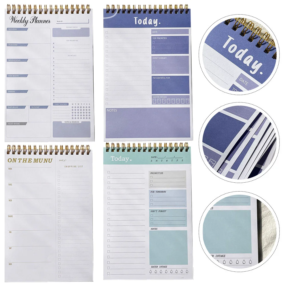 4pcs Daily Plan Notepad Daily Planner Notepad Tear off Notepad To Do List Notepad for Daily (A5)
4pcs Daily Plan Notepad Daily Planner Notepad Tear off Notepad To Do List Notepad for Daily (A5)