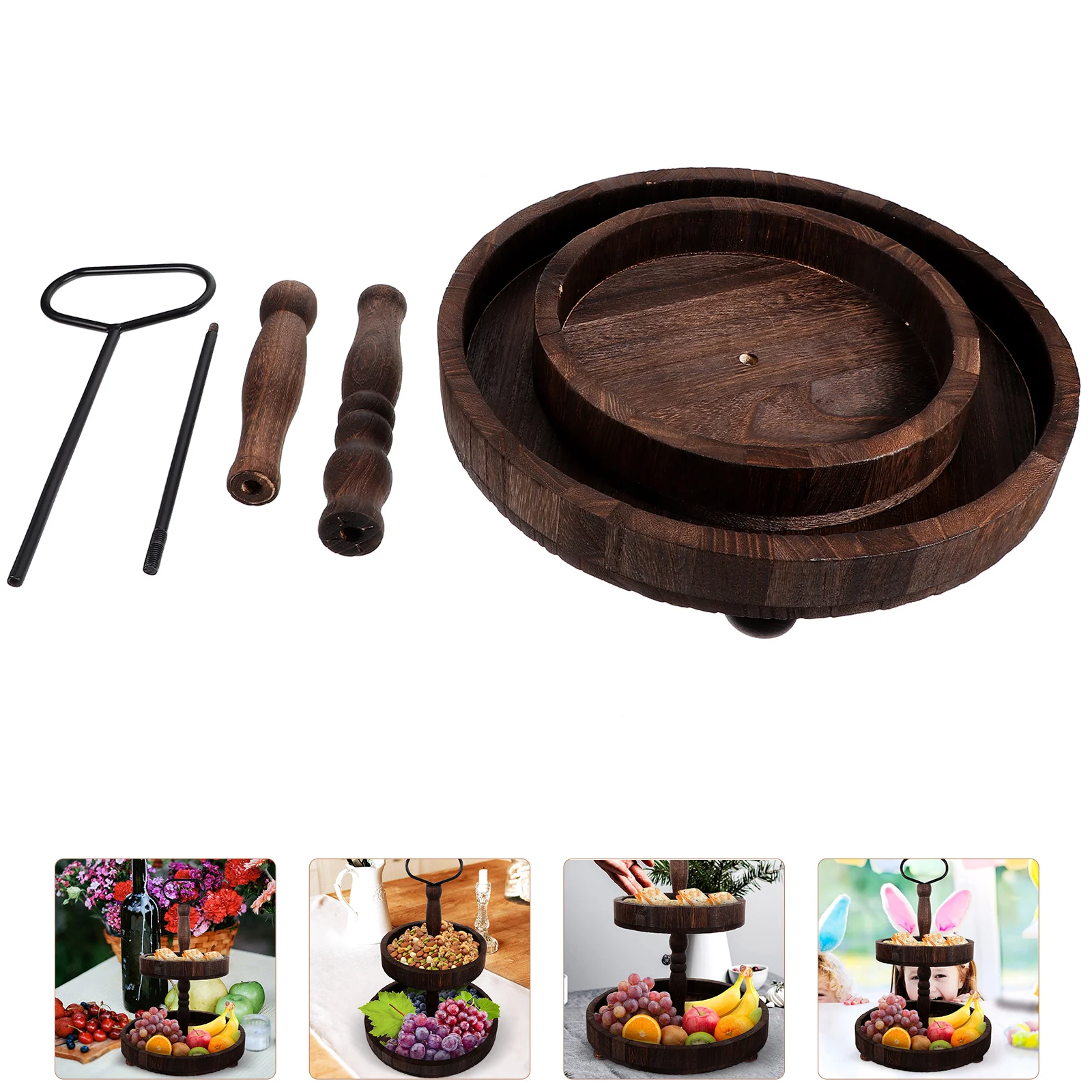 Wooden Dessert Stand Rustic Tiered Cake Stand Dessert Display Stand Gathering Fruit Tray
Wooden Dessert Stand Rustic Tiered Cake Stand Dessert Display Stand Gathering Fruit Tray