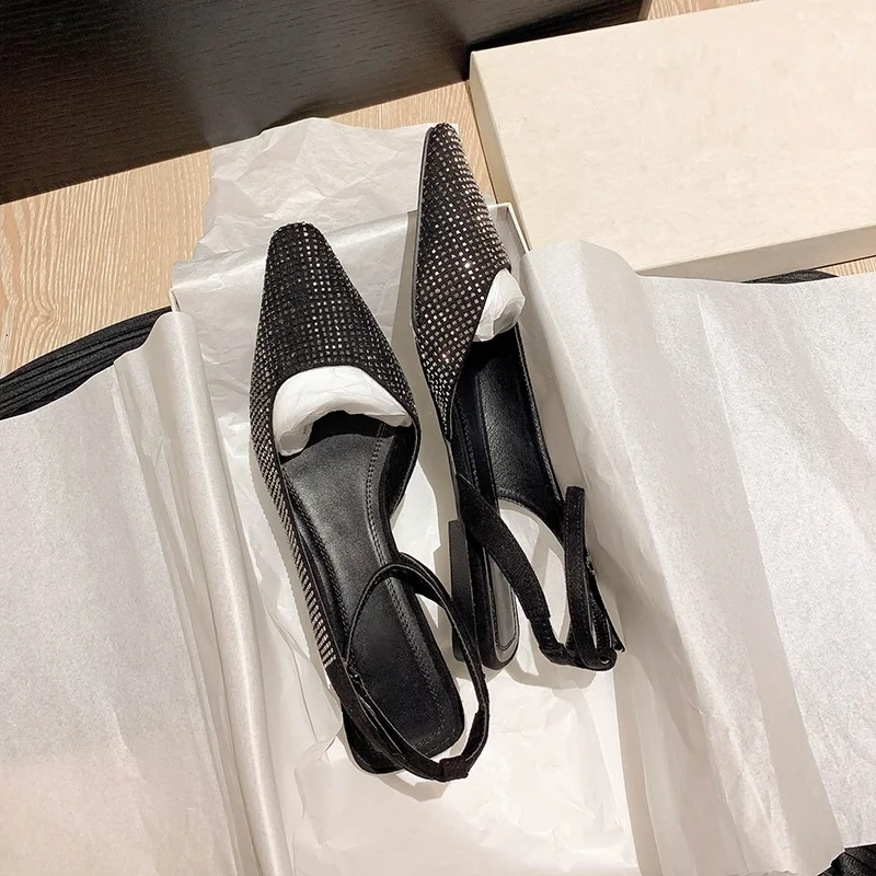 Spring Flats Mules Slingbacks Women Square Toe Flat With Crystals Sandals Sweet Girls Summers Shoes
Spring Flats Mules Slingbacks Women Square Toe Flat With Crystals Sandals Sweet Girls Summers Shoes