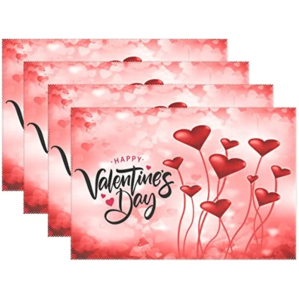 Valentines Red Hearts Placemats Heat Stain Insulation Non-Slip Place Mats for Kitchen Dining Table 12 x 18 Inch
Valentines Red Hearts Placemats Heat Stain Insulation Non-Slip Place Mats for Kitchen Dining Table 12 x 18 Inch