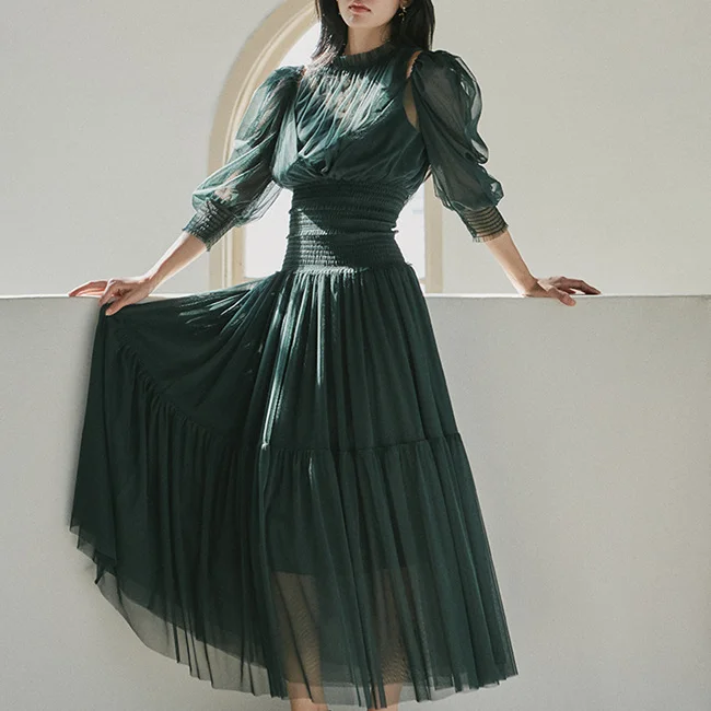 A GIRLS 2022 Spring New Women Dresses Sweet Robe O Neck Off Shoulder Half Sleeve Patchwork Elastic Waist Tulle Pleated Vestidos
A GIRLS 2022 Spring New Women Dresses Sweet Robe O Neck Off Shoulder Half Sleeve Patchwork Elastic Waist Tulle Pleated Vestidos